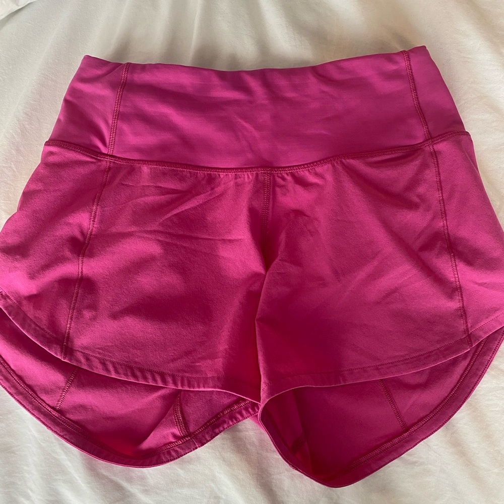 Lululemon sonic pink speed up shorts
